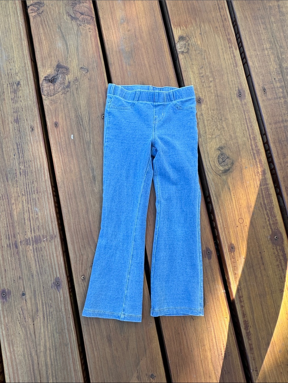 Cat & Jack Blue Knit Denim Flare Leggings